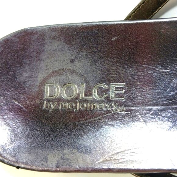 Mojo Moxy Dolce Metallic Silver Thong Sandals with Rhinstone Strap Womans 8..... - Picture 2 of 10